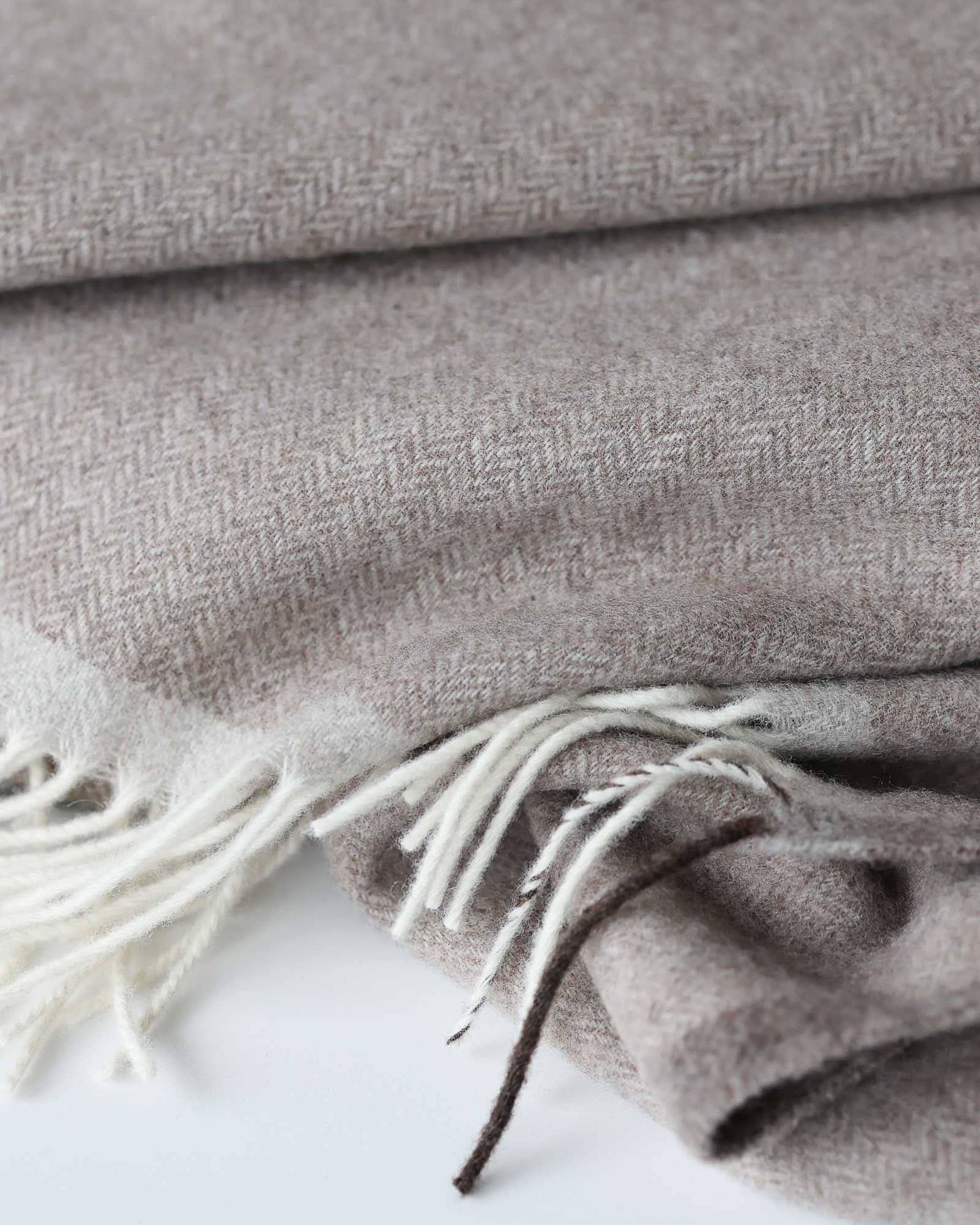 Soft Cashmere & Merino wool throw blanket MILANO brown