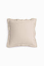 Handcrafted Linen Cushion Cover – Needlework, Neutral Charm: Oatmeal / 20"X20" / 50X50 CM