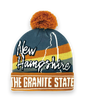 New Hampshire Knit Beanie Winter Hat with Pom Pom The Granite State Souvenir
