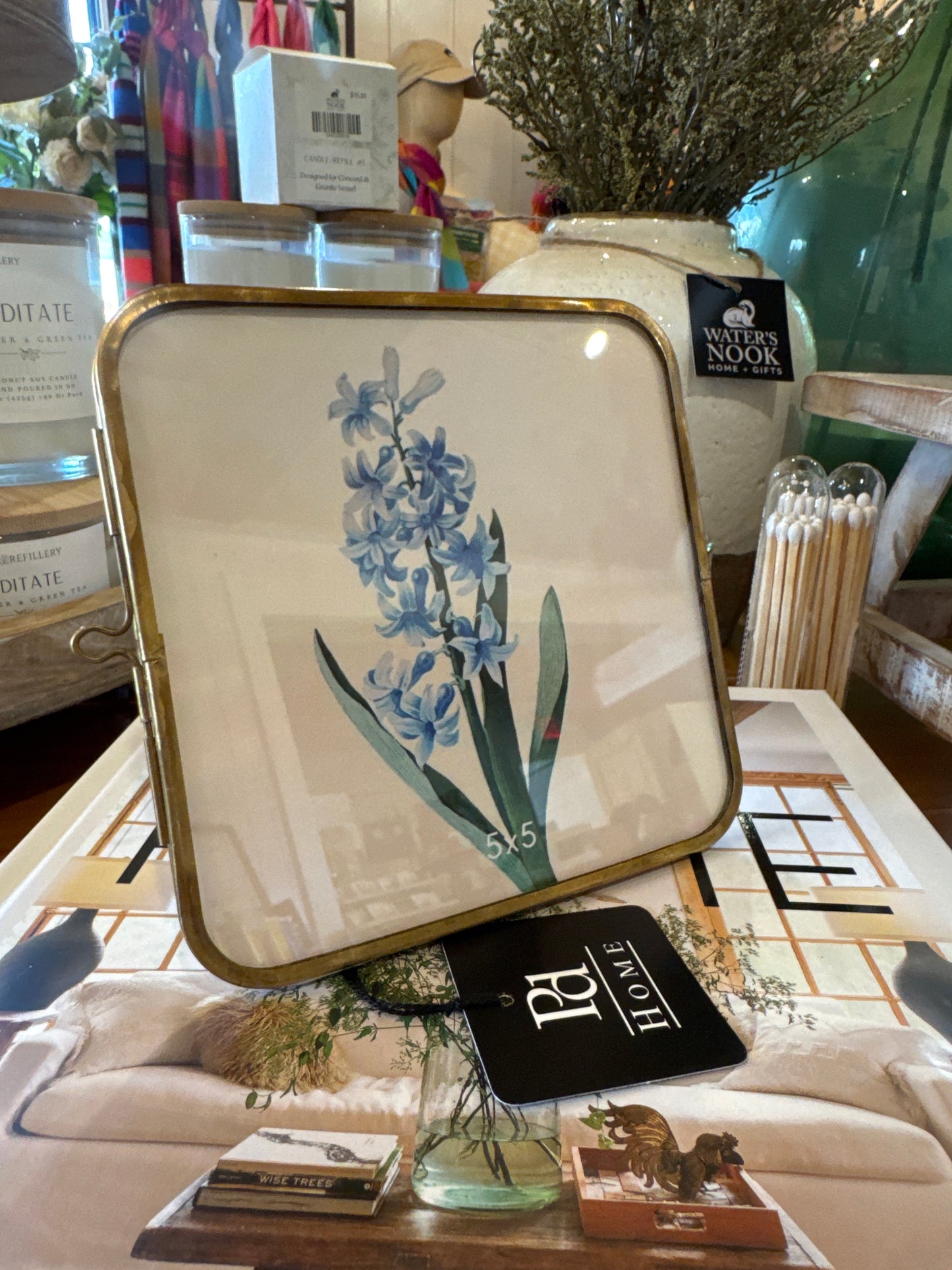 5 X 5 ANT. BRASS PHOTO FRAME