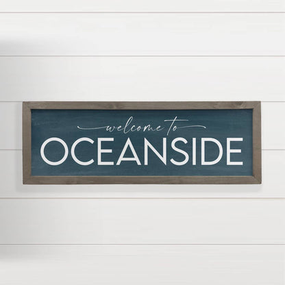 Personalized Welcome City Sign - Modern Welcome Halfmoon Lake