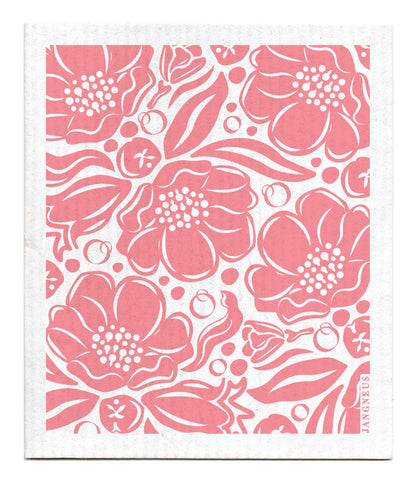 Swedish Dishcloth - Botanical Design - Flora - Blush Pink