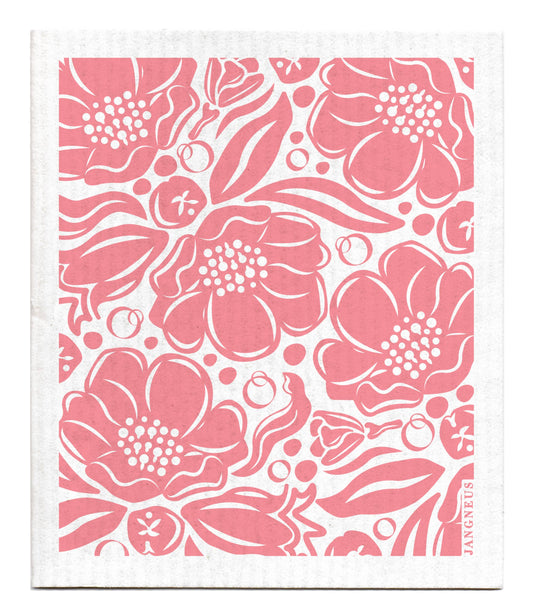 Swedish Dishcloth - Botanical Design - Flora - Blush Pink