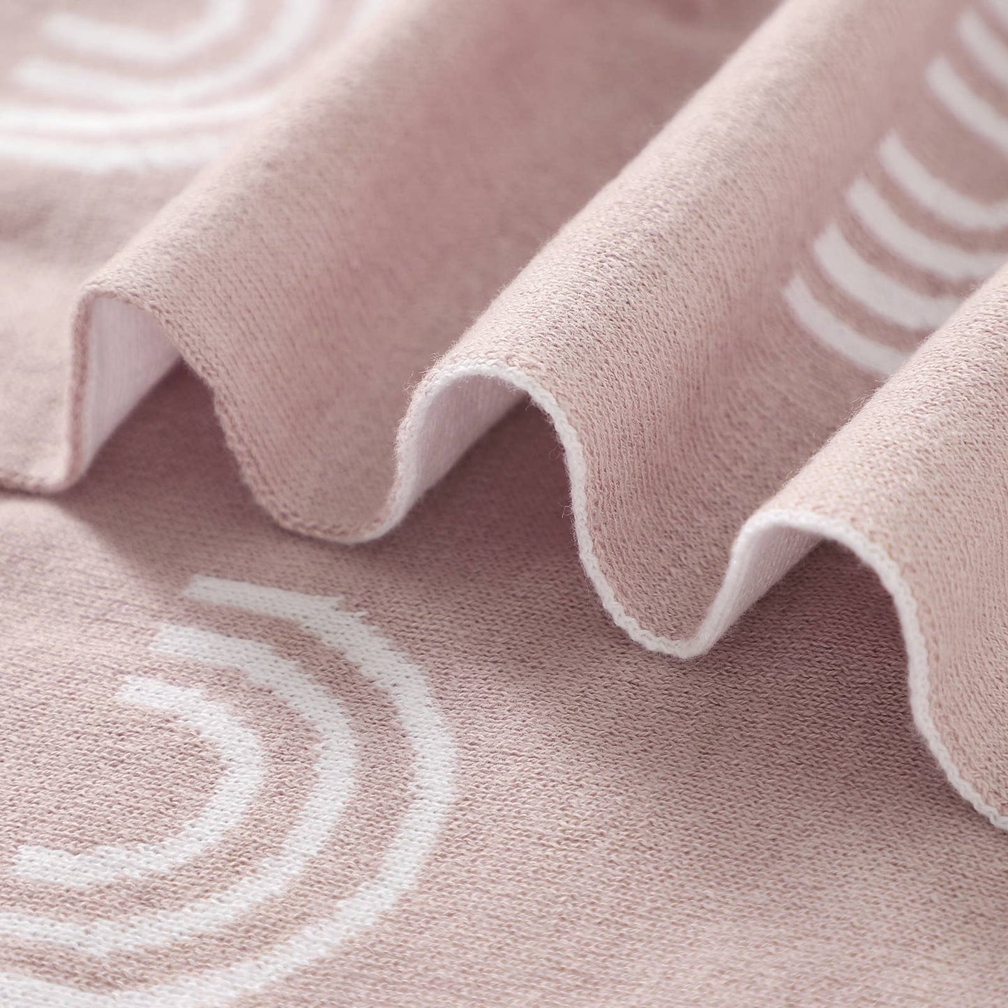 100% Luxury Cotton Swaddle Receiving Baby Blanket - Rainbow