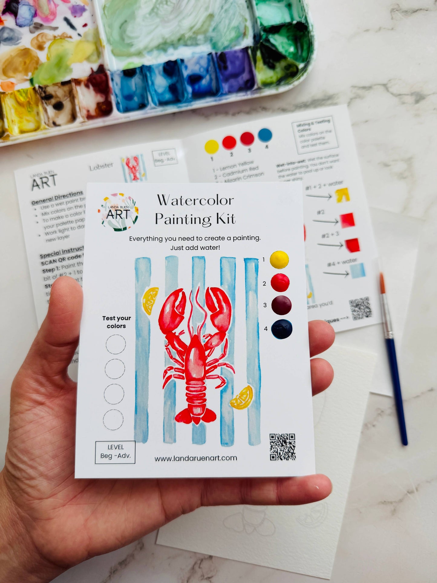 Lobster Watercolor Kit