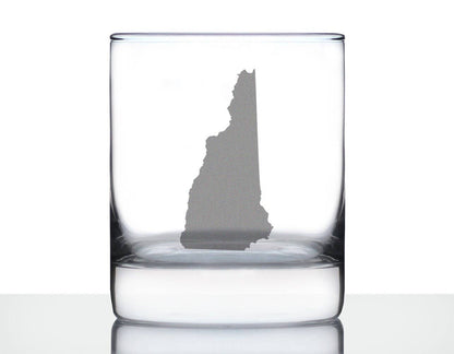 New Hampshire Whiskey Rocks Glass - Granite Staters Gifts