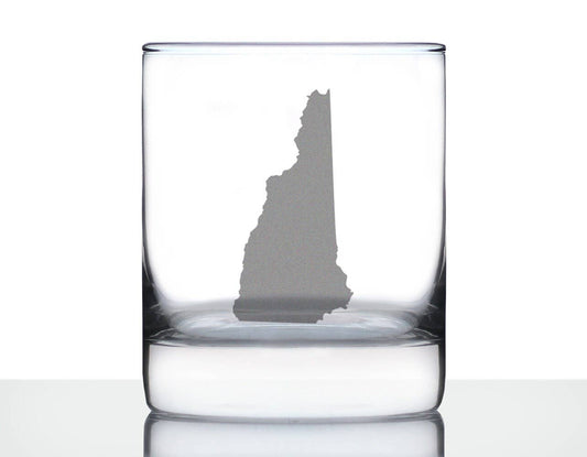 New Hampshire Whiskey Rocks Glass - Granite Staters Gifts