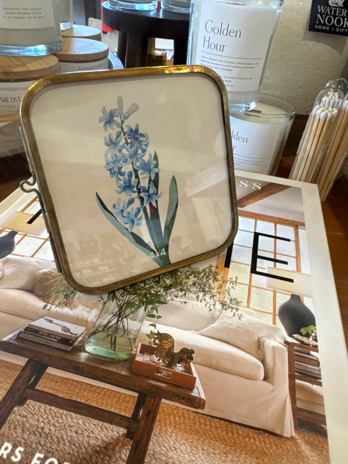 4 X 4 ANT. BRASS PHOTO FRAME