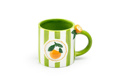 Orange Green 14oz Stripe Mug