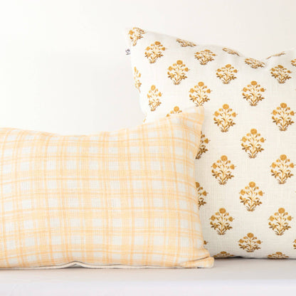 Freya Plaid Lumbar Pillow Cover – Decorative, Soft Fabric