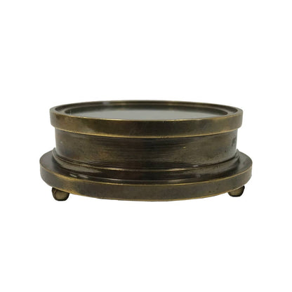 Antiqued Brass Compass With 100-Year Calendar | Tabletop