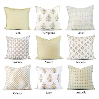 Leah Linen Pillow Cover – Soft, Breathable, Home Decor
