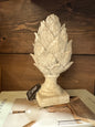 WHITE WASHED RESIN ARTICHOKE