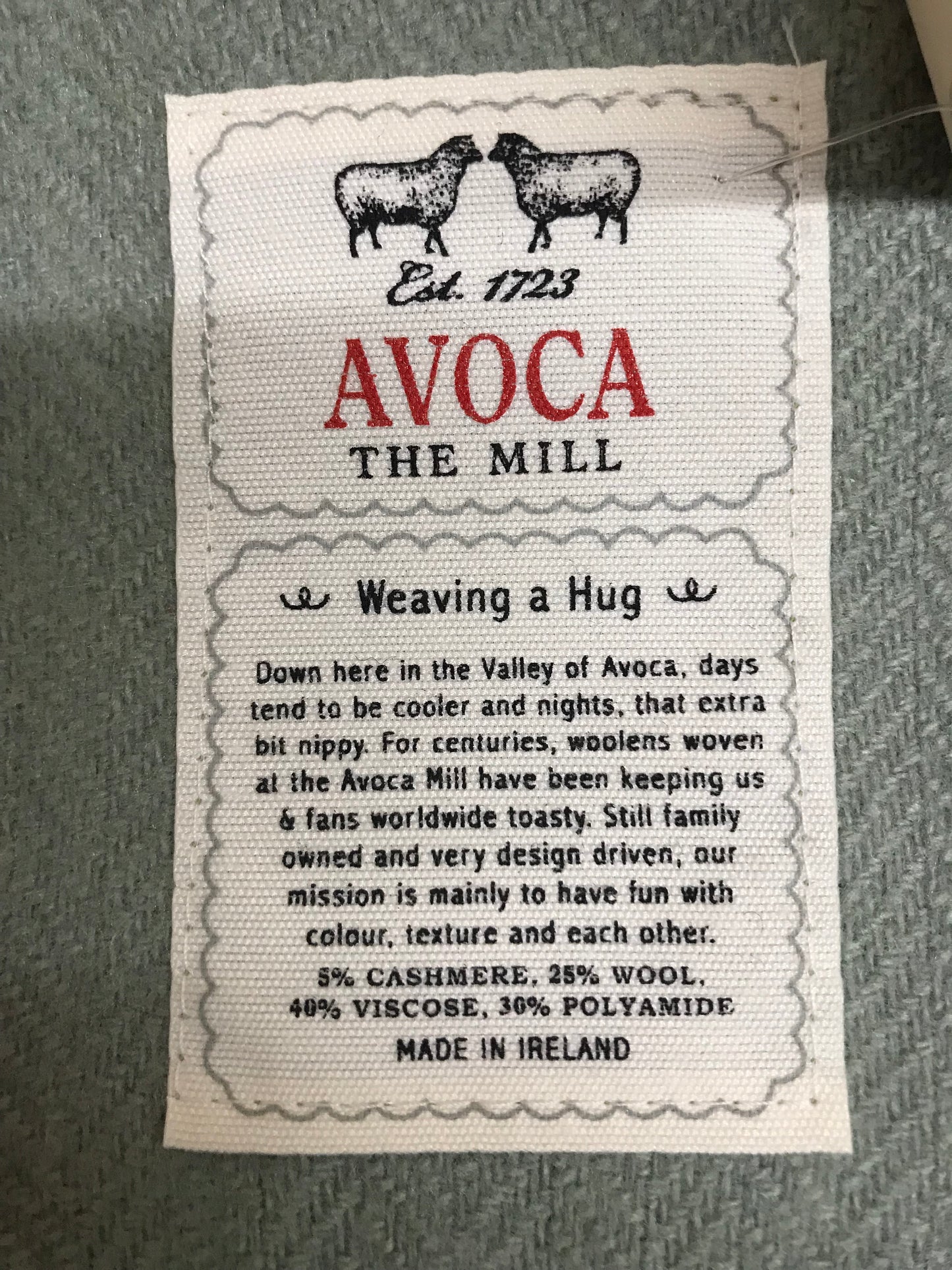 July bug Cashmere Blend Throw by Avoca