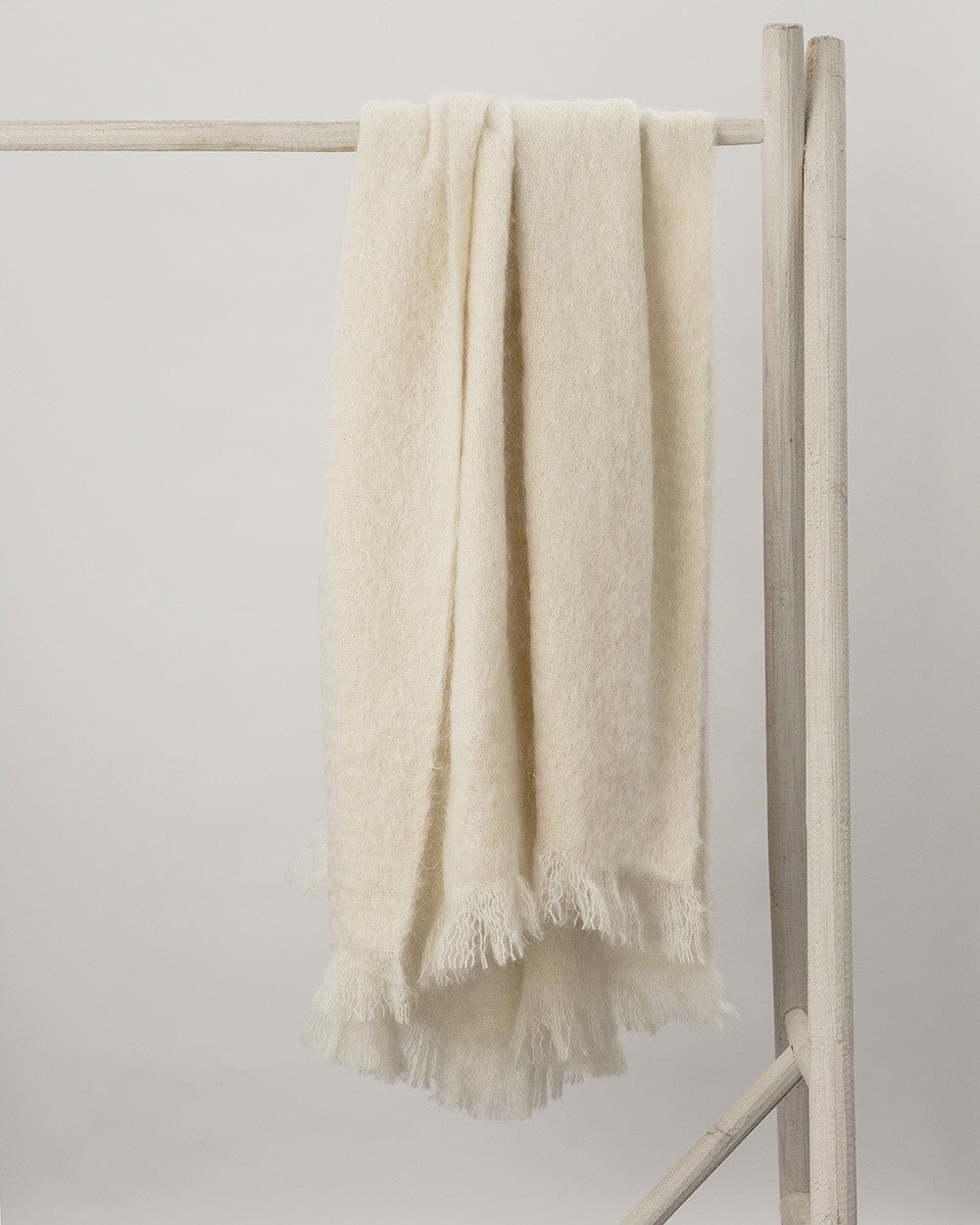 Cream Mohair Throw