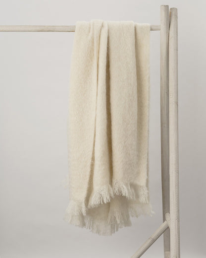 Cream Mohair Throw
