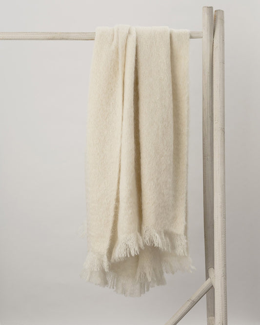 Cream Mohair Throw