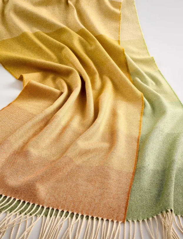 Ombre Tri-Colour Extra Wide Merino Scarf by Avoca