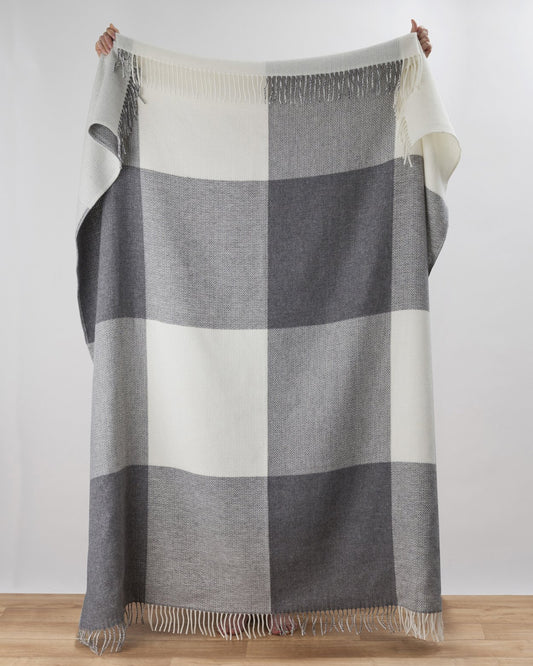 Grey Check Stella Throw