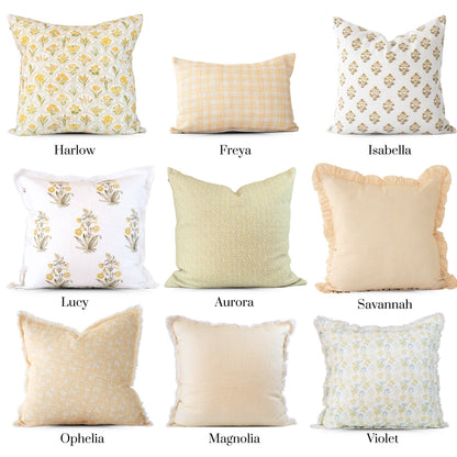 Freya Plaid Lumbar Pillow Cover – Decorative, Soft Fabric