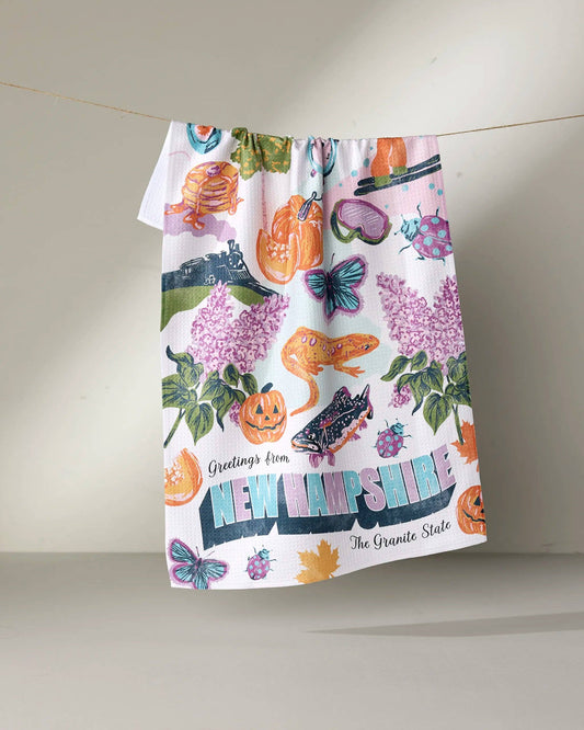 Greetings From New Hampshire Tea Towel