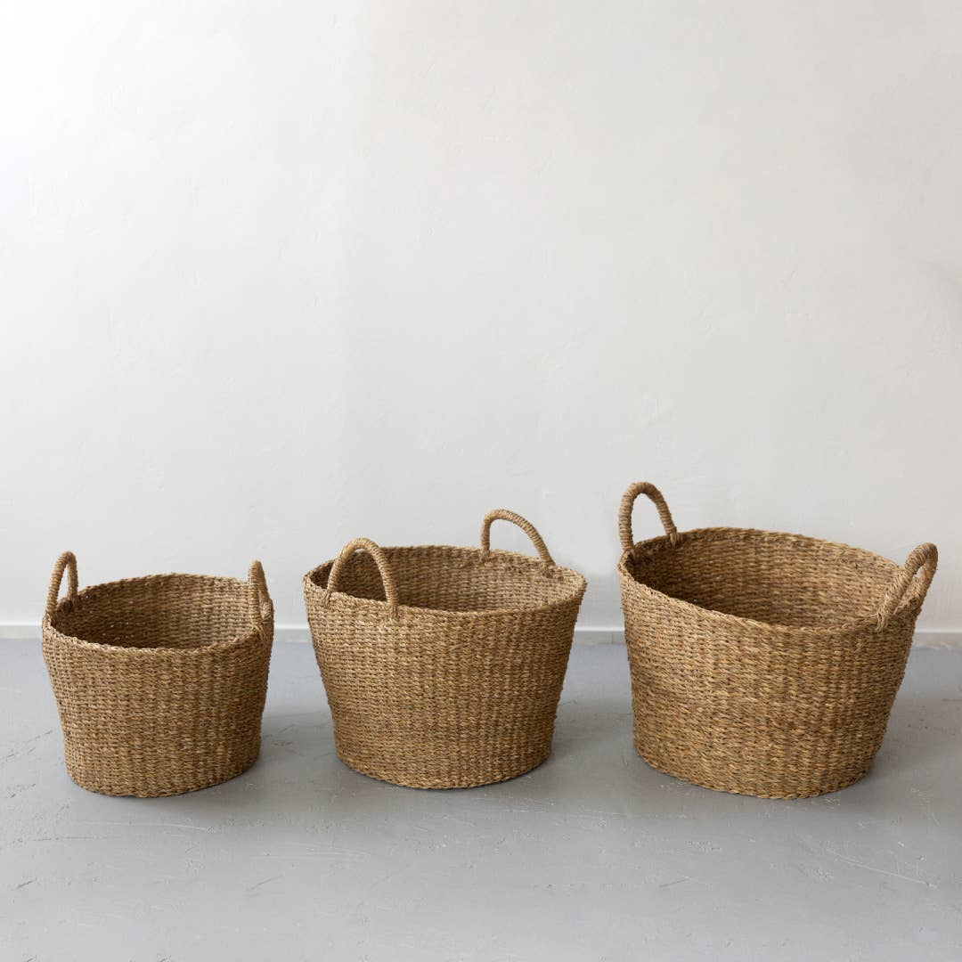 Round Laundry Basket, Harvest, Medium