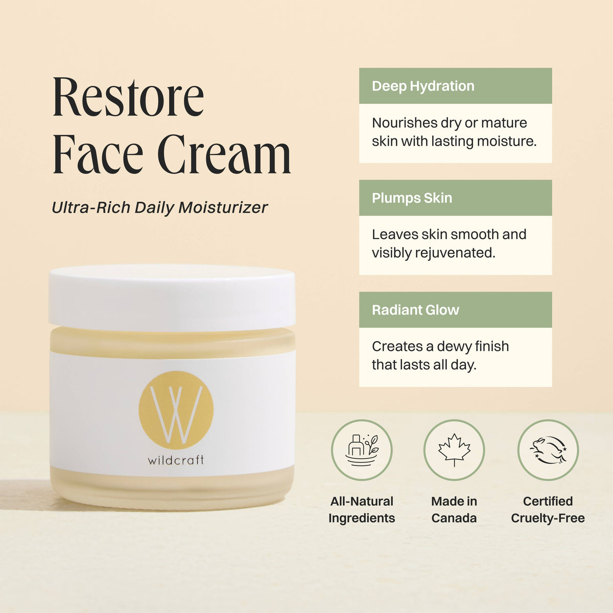 ⭐️ Restore Face Cream - Ultra-Rich Moisturizer, Dry Skin