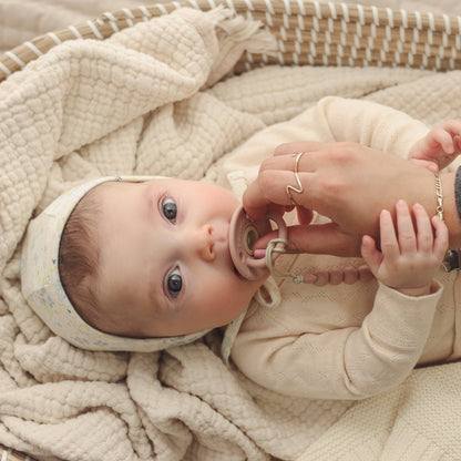 Lulababe 2 Tone Pacifier: Plum + Clear / Hospital Nipple