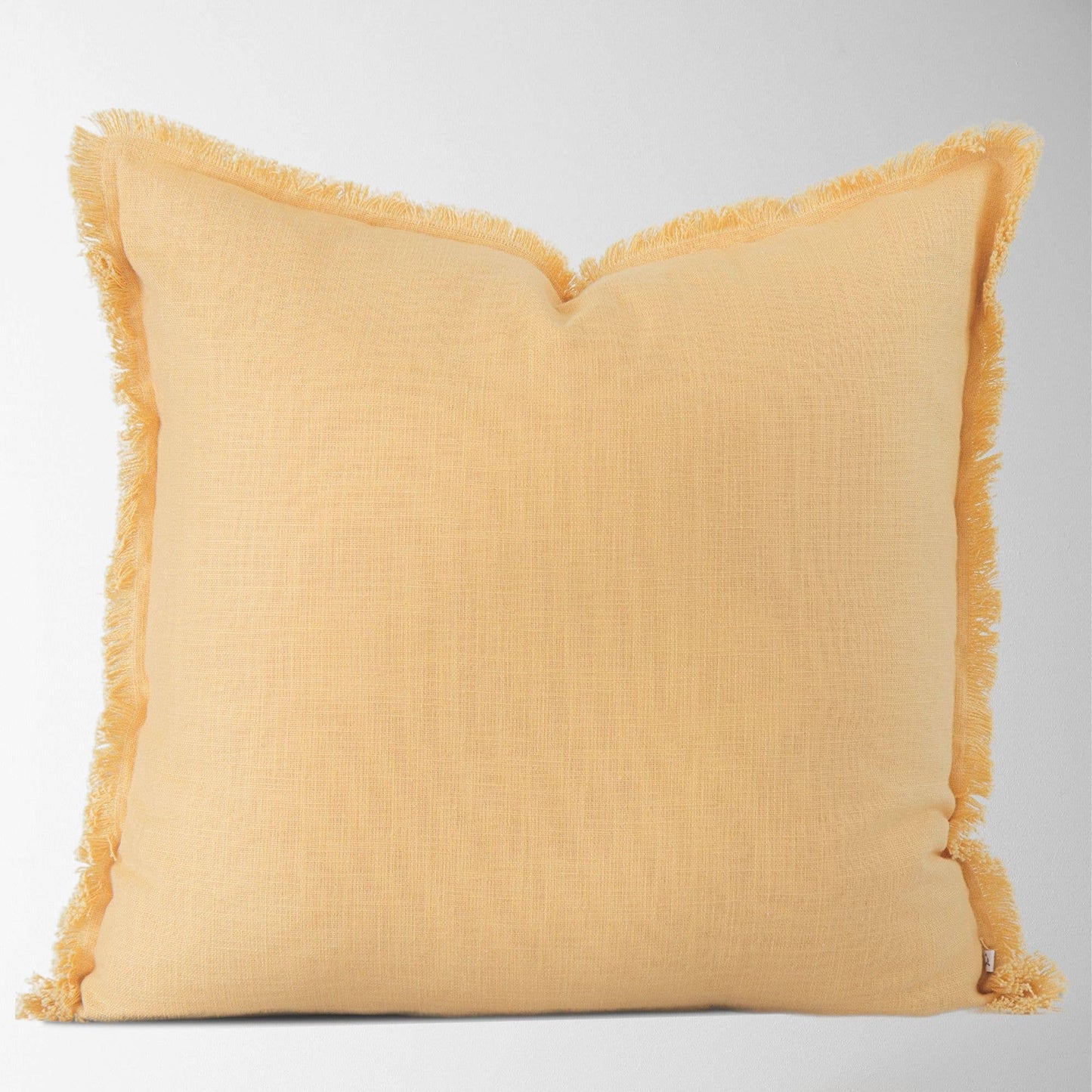 Emma Frayed Edge Pillow - 100% Cotton Decorative Cushion