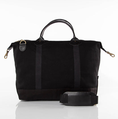 Weekender Canvas Travel Bag: Solid Black