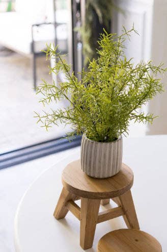 11005 - 7x7x6 wood riser (ROUND) natural ORGANIZE decor