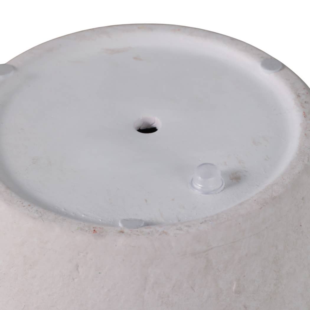 Decorative Jug Planter - White Stoneware Garden, 10 in.