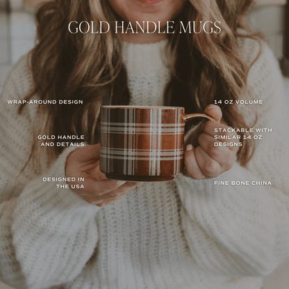 *NEW* Navy Plaid Coffee Mug - Fall Decor & Gifts