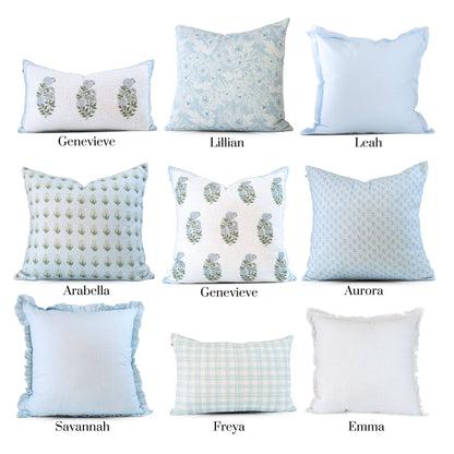 Freya Plaid Lumbar Pillow Cover – Decorative, Soft Fabric