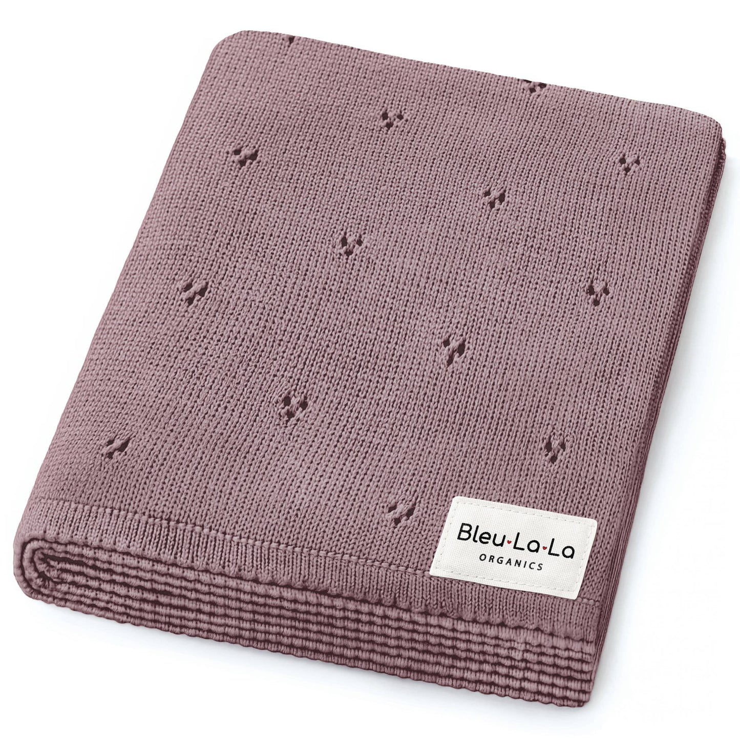 100% Organic Cotton Pointelle Swaddle Receiving Baby Blanket: Sugar Plum