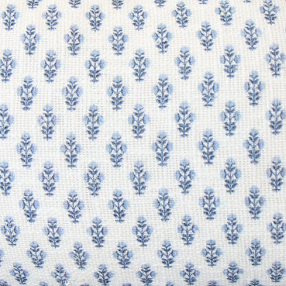 Celeste Blue Mughal Flower Lumbar Pillow Cover – Coastal