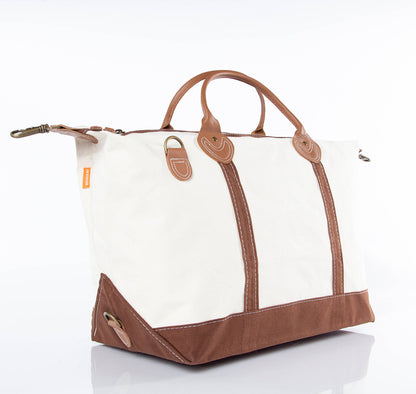 Weekender Canvas Travel Bag: Brown