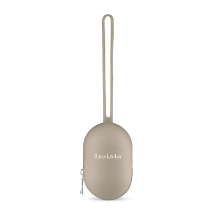 Soft Silicone Pacifier Case: Taupe