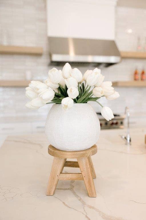 11005 - 7x7x6 wood riser (ROUND) natural ORGANIZE decor