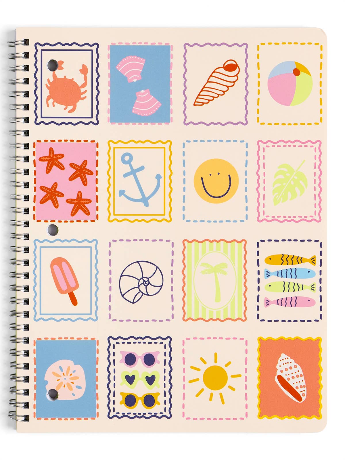Beach Days Coastal-Inspired Spiral Notebook