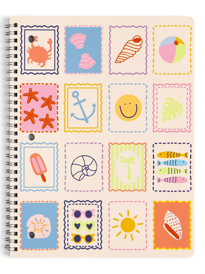 Beach Days Coastal-Inspired Spiral Notebook