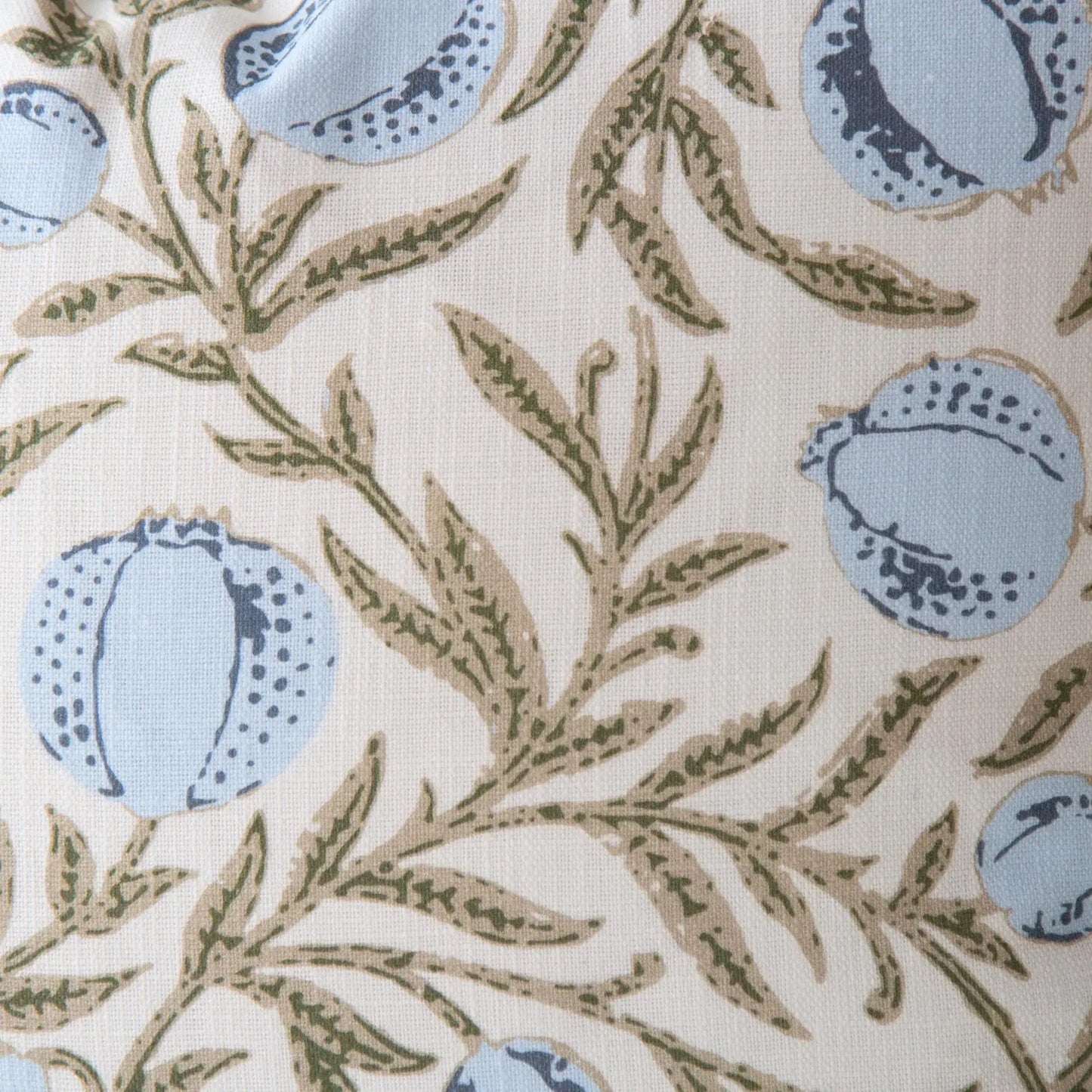 Alisa Blue Block Print Pillow Cover