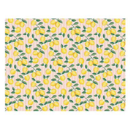 Baby Blanket - Pink Stripes + Lemons
