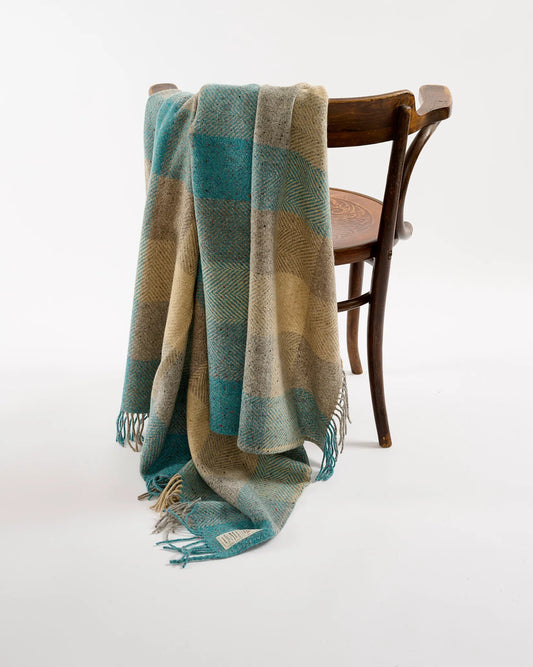 Dewdrop Mohair Tweed Throw