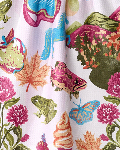 Greetings From Vermont Tea Towel