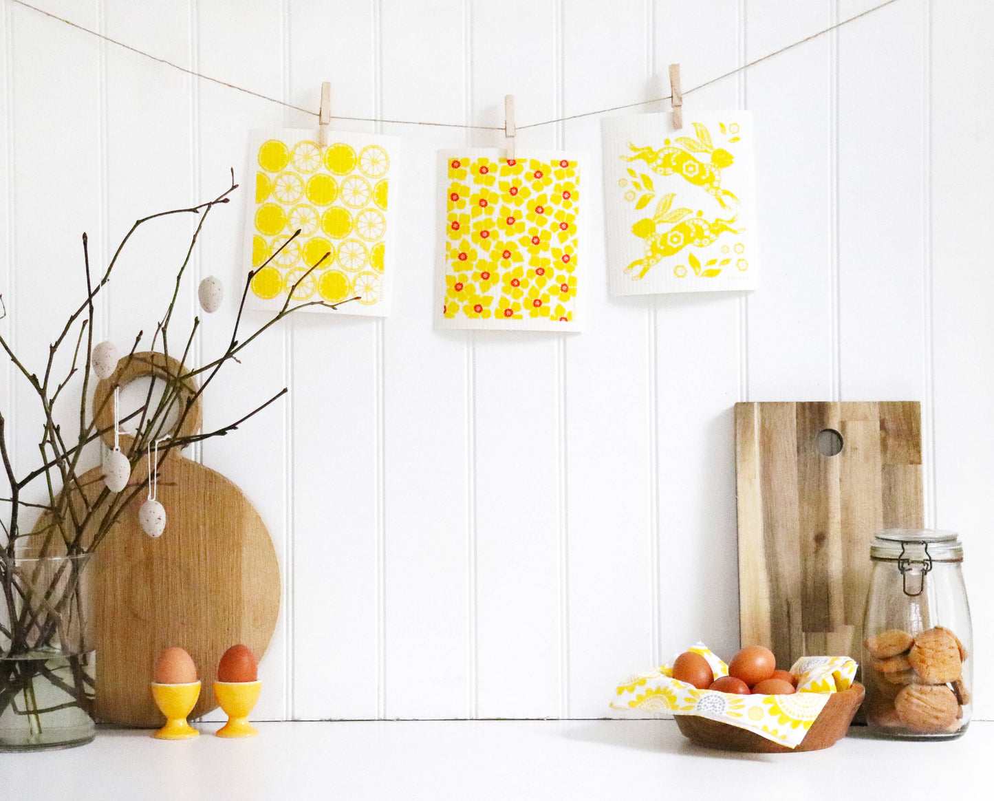 Swedish Dishcloth - Citrus - Yellow