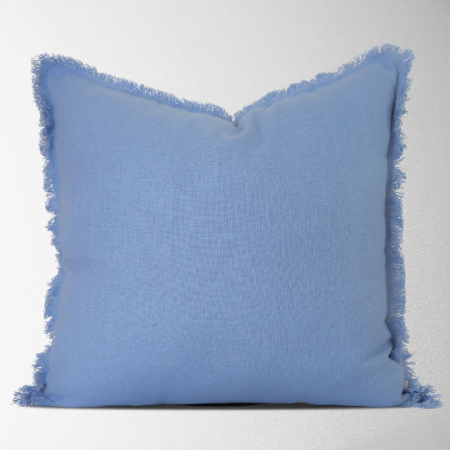 Emma Frayed Edge Pillow - 100% Cotton Decorative Cushion