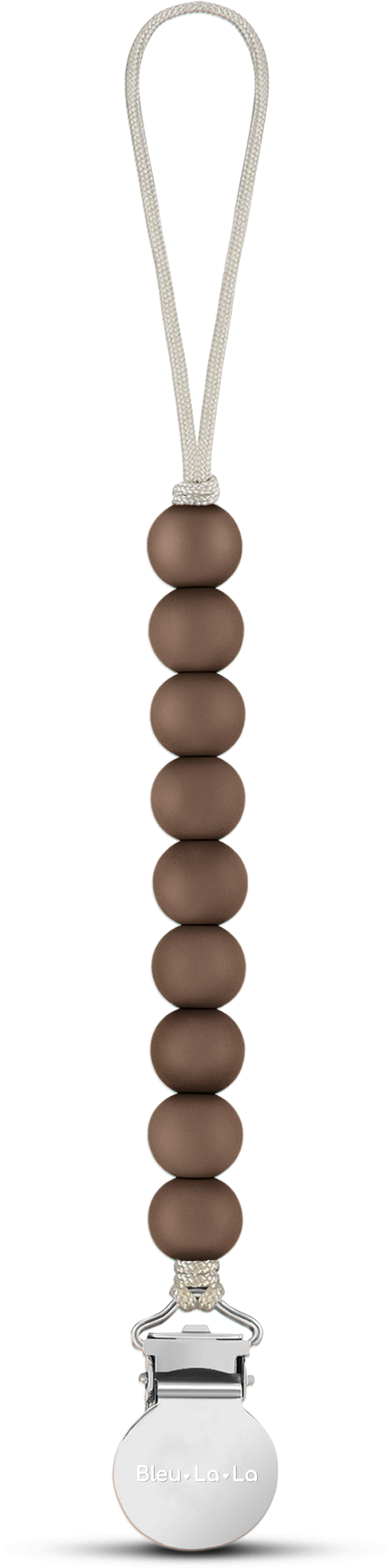 Lulababe Pacifier Clip: Mocha