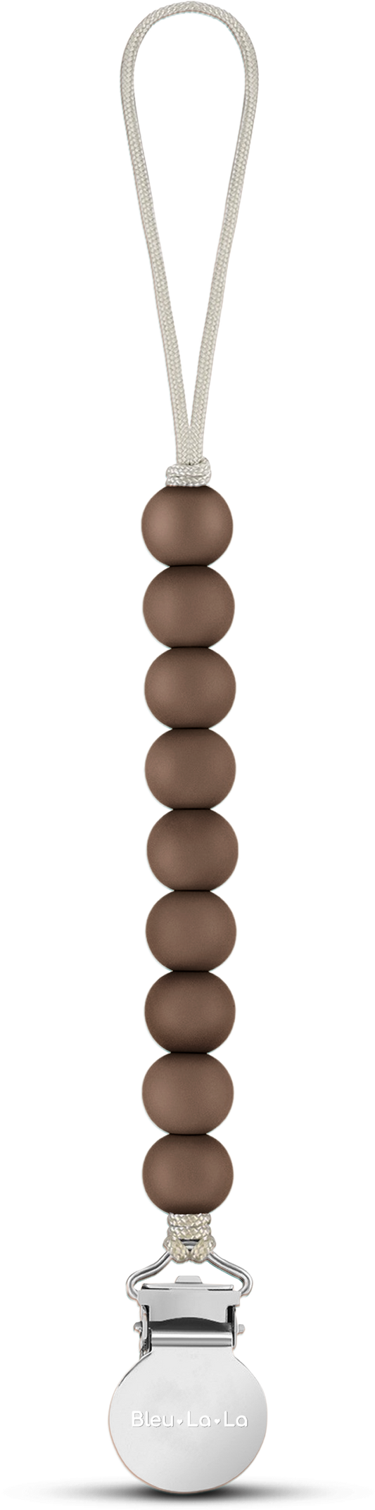 Lulababe Pacifier Clip: Mocha