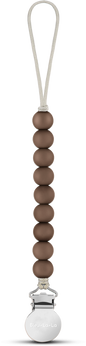 Lulababe Pacifier Clip: Mocha
